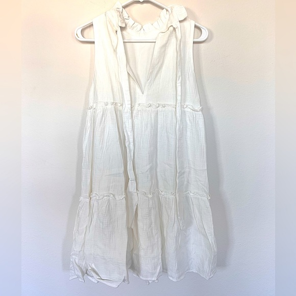 NEW Tuckernuck Pomander Place White Lightweight Gauze Morgan Dress - extra small - Picture 8 of 9